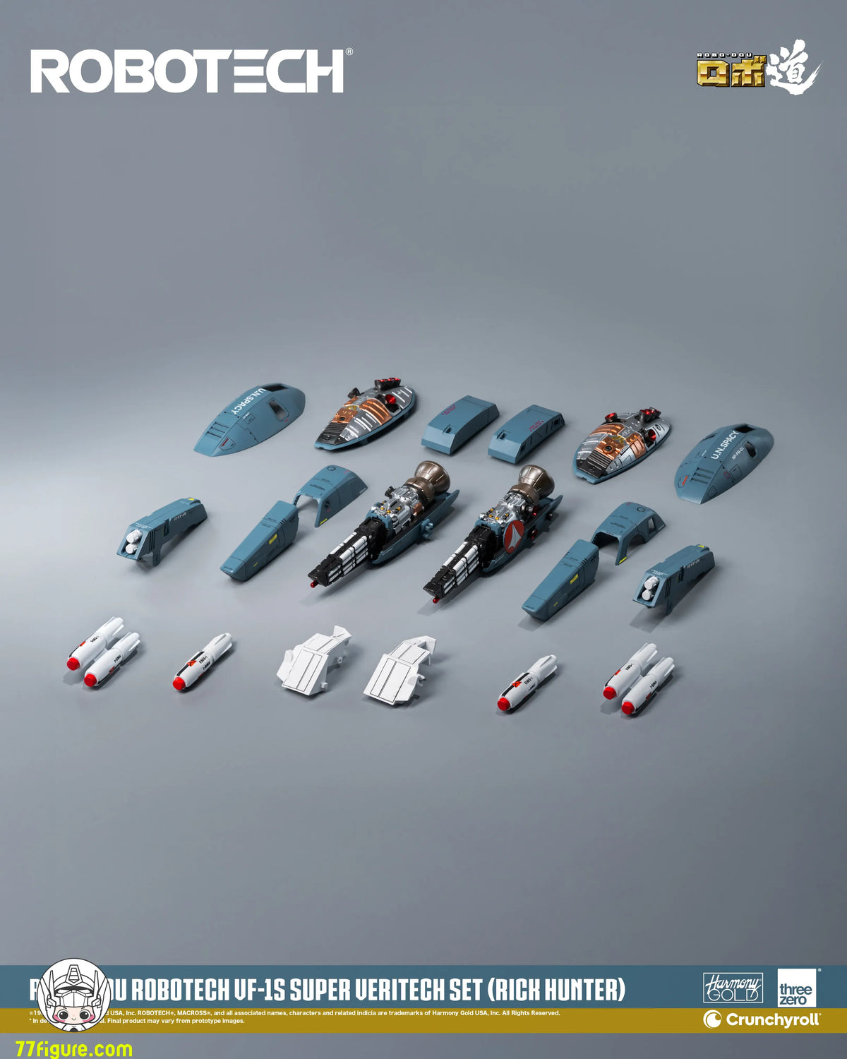 【予約商品】threezero 1/72 ロボテック ロボ道 VF-1S スーパー・バリテック セット（リック・ハンター） 塗装済み可動フィギュア