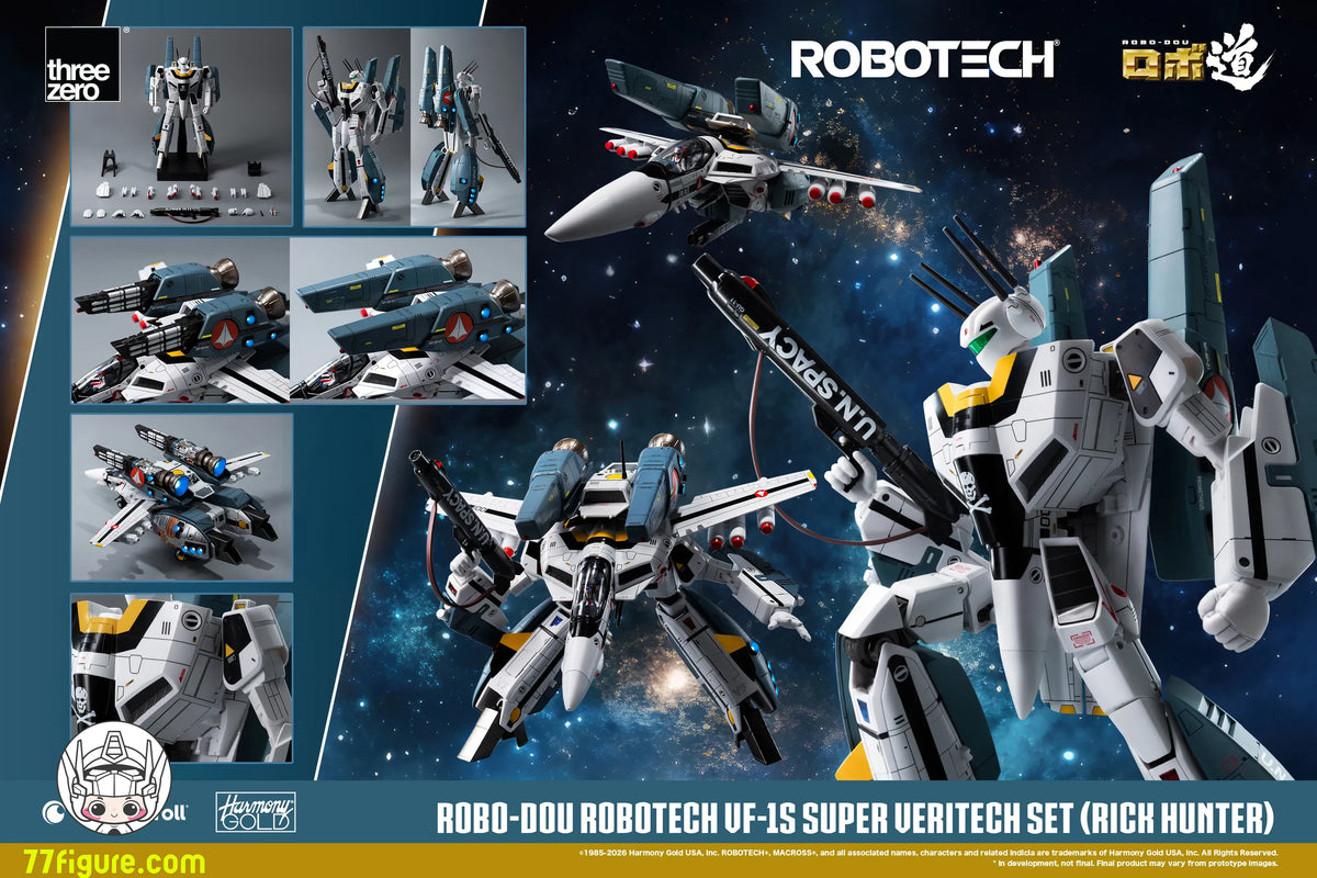 【予約商品】threezero 1/72 ロボテック ロボ道 VF-1S スーパー・バリテック セット（リック・ハンター） 塗装済み可動フィギュア