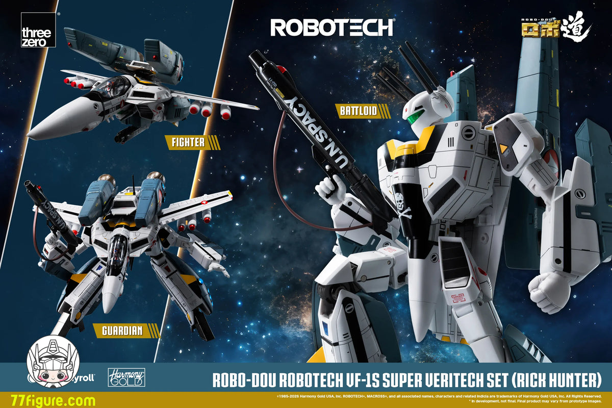 【予約商品】threezero 1/72 ロボテック ロボ道 VF-1S スーパー・バリテック セット（リック・ハンター） 塗装済み可動フィギュア