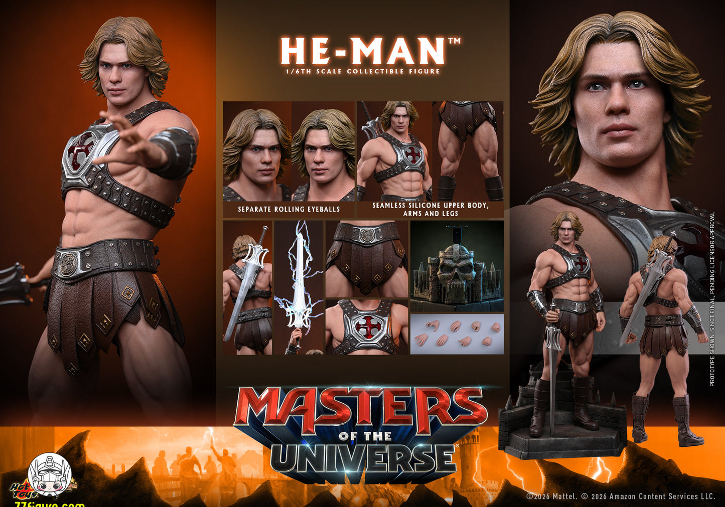 【予約商品】Hot Toys 1/6『マスターズ・オブ・ザ・ユニバース 2026』ヒーマン 塗装済み可動フィギュア