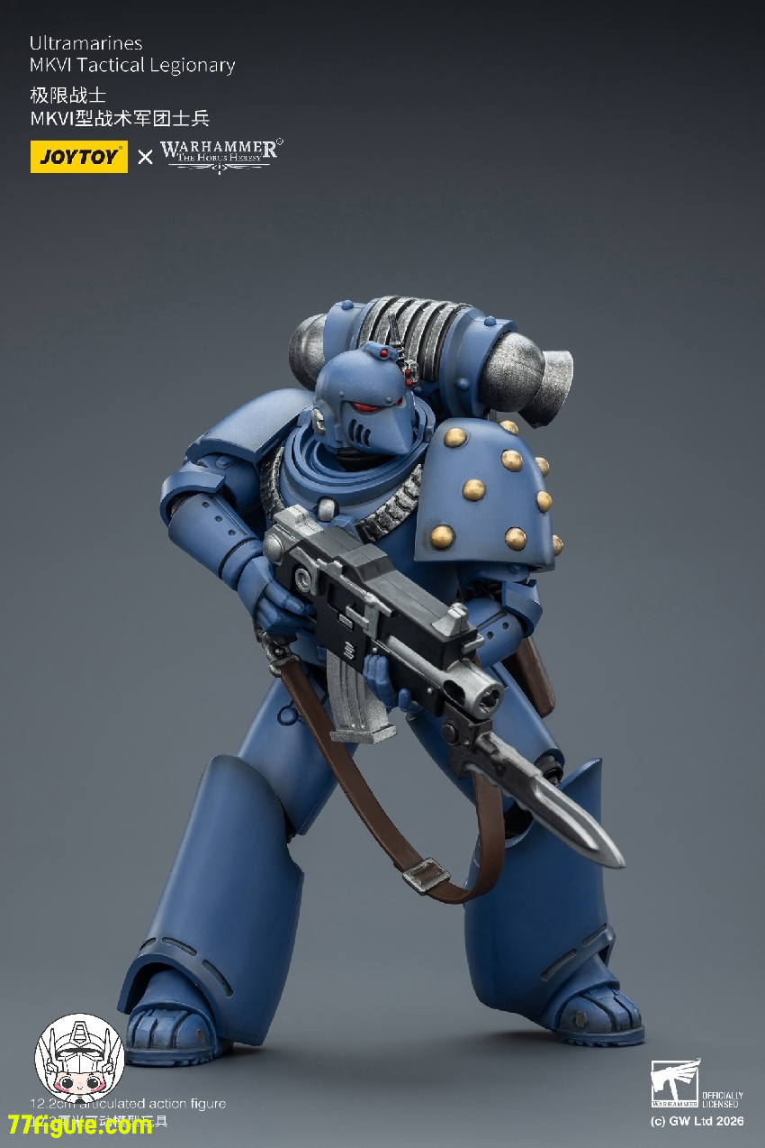 【品切れ】ジョイトイ JoyToy Source 1/18 『ウォーハンマー ホルスの異端』ウルトラマリーンズ MKVI タクティカル レジオナリー 塗装済み可動フィギュア