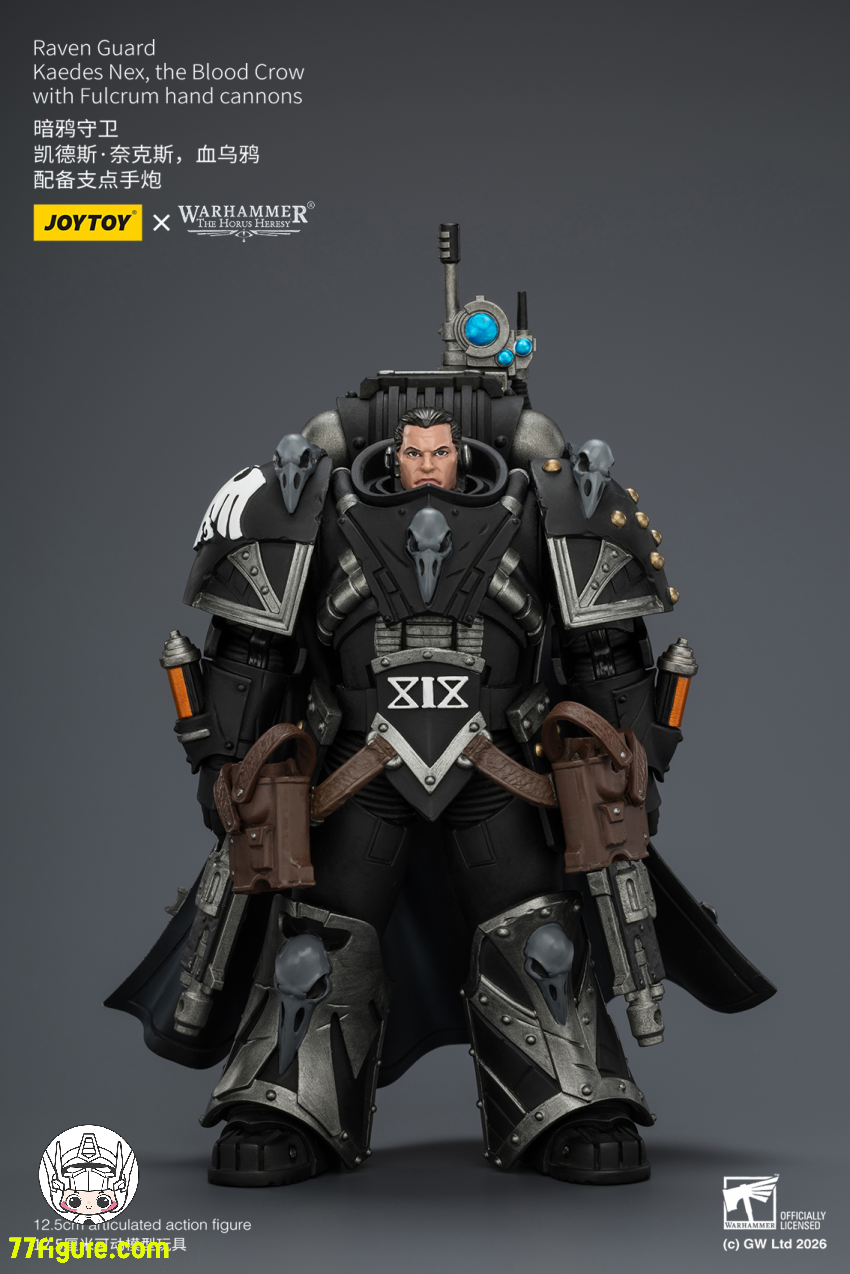 ジョイトイ JoyToy Source 1/18『ウォーハンマー ホルスの異端』レイヴン・ガード カエデス・ネクス、ブラッド・クロウ フルクラム・ハンドキャノン付き 塗装済み可動フィギュア