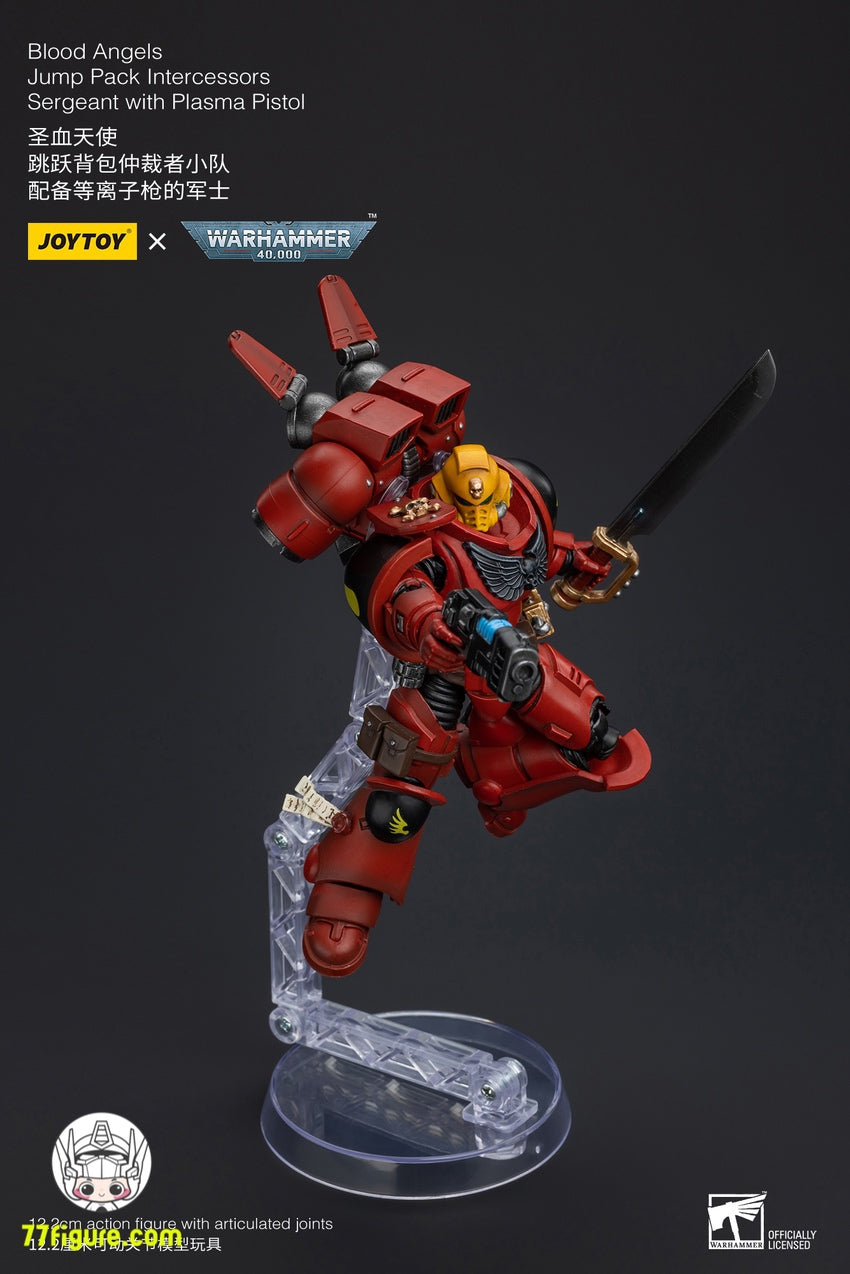 【品切れ】ジョイトイ JoyToy Source 1/18 『ウォーハンマー40K』 ブラッド エンジェルズ ジャンプパック仲裁者 軍曹プラズマピストル付き 塗装済み可動フィギュア