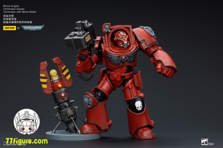 【先行販売】ジョイトイ JoyToy Source 1/18 『ウォーハンマー40K』ブラッド エンジェルズ ターミネーター分隊 ターミネーター ストーム ボルター付き 塗装済み可動フィギユア