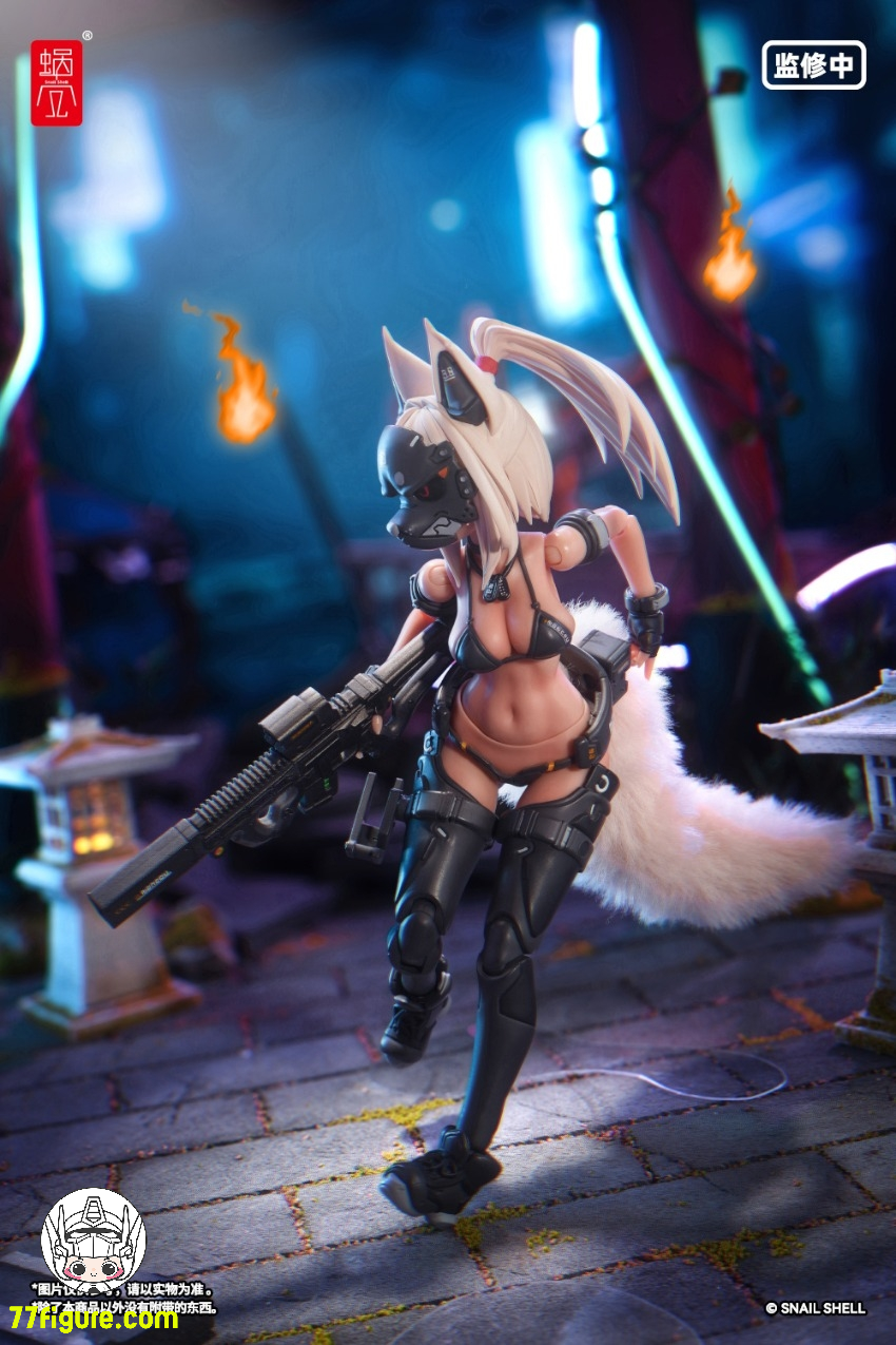 【先行販売】蝸之殻(スネイルシェル)  1/12 タクティカル マスク 水着 キツネ娘 塗装済み可動フィギュア