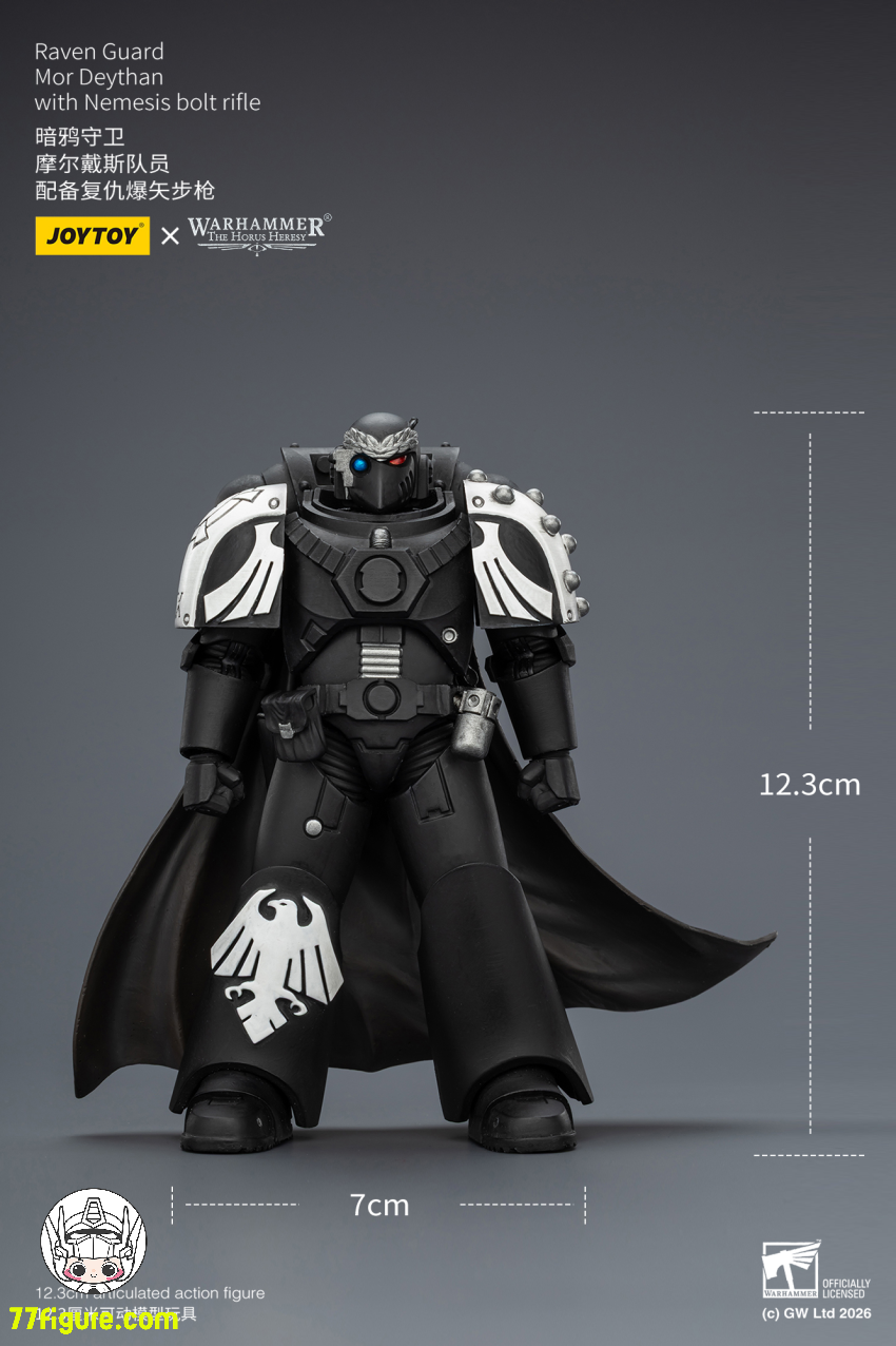 【予約受付終了】ジョイトイ JoyToy Source 1/18『ウォーハンマー ホルスの異端』レイヴンガード モー デイサン ネメシスボルトライフル付き 塗装済み可動フィギュア