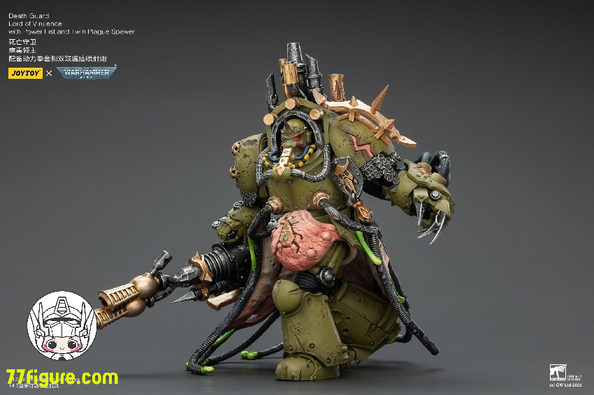 【予約商品】ジョイトイ JoyToy Source 1/18 『ウォーハンマー40K』デスガード ロードのヴィラレンス パワーフィストとツイン プレイグ スピューア付き 塗装済み可動フィギュア