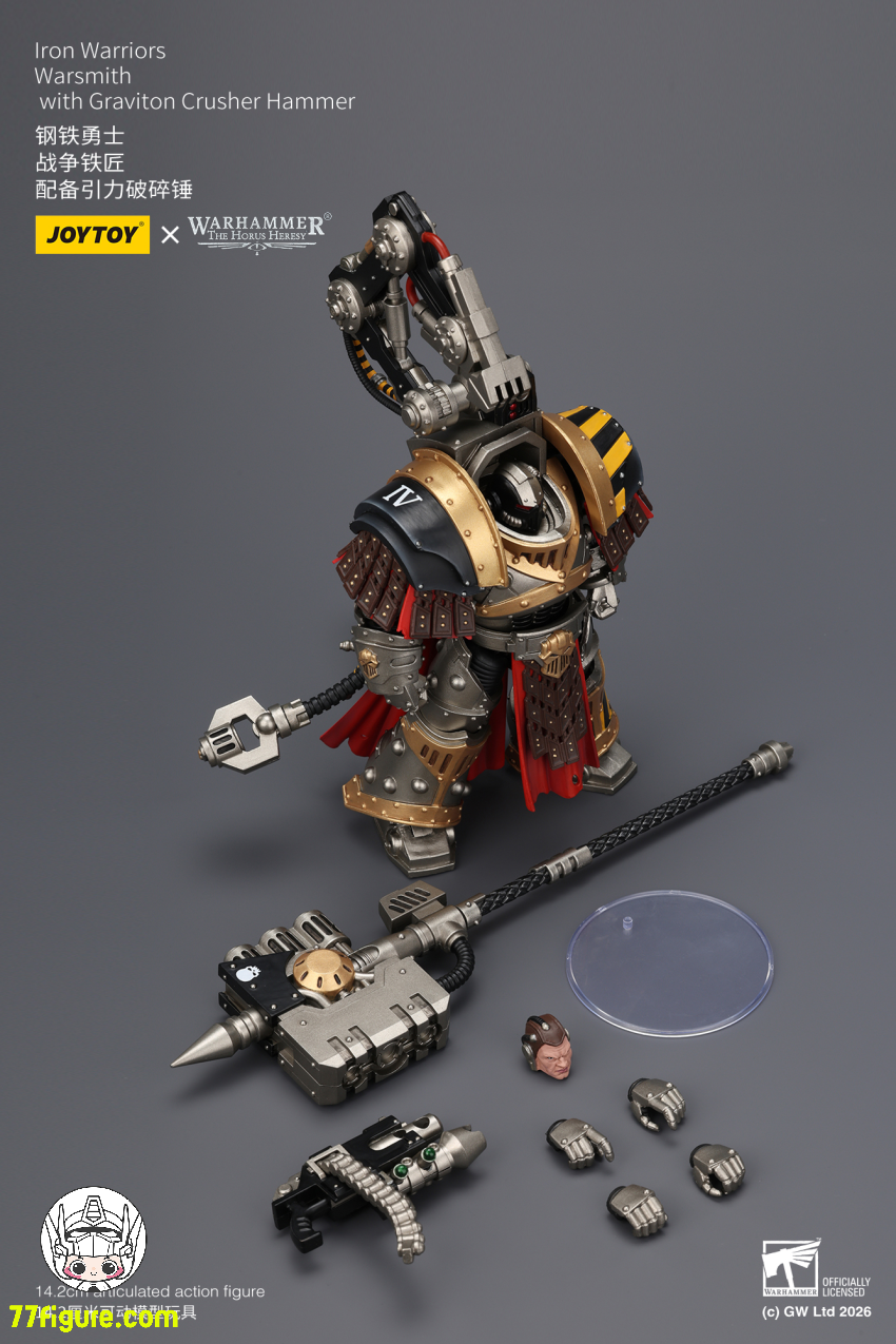 【予約商品】ジョイトイ JoyToy Source 1/18『ウォーハンマー ホルスの異端』アイアン ウォリアーズ ウォースミス グラビトンクラッシャーハンマー付き 塗装済み可動フィギュア