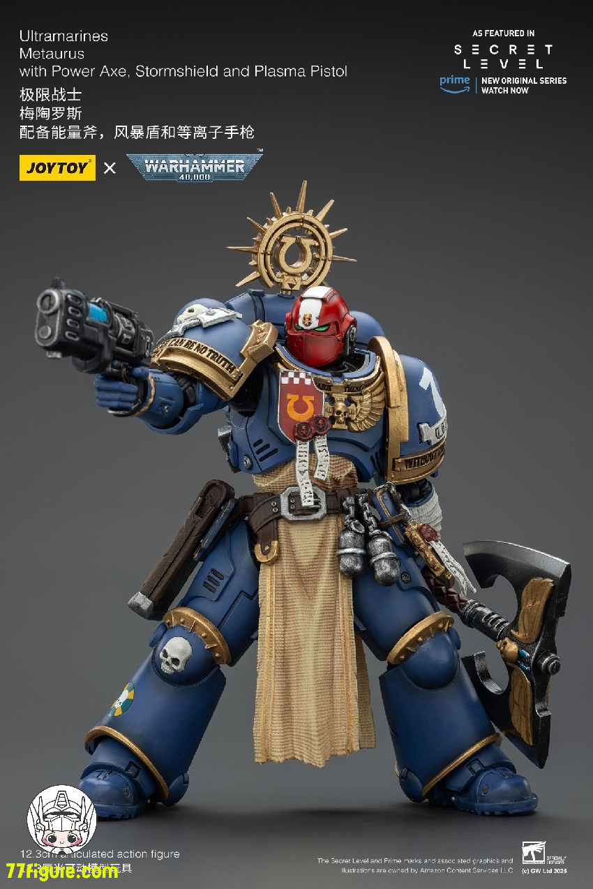 【予約商品】ジョイトイ JoyToy Source 1/18 『ウォーハンマー40K』ウルトラマリーンズ メタウルス パワーアックス ストームシールド プラズマピストル付き 塗装済み可動フィギュア
