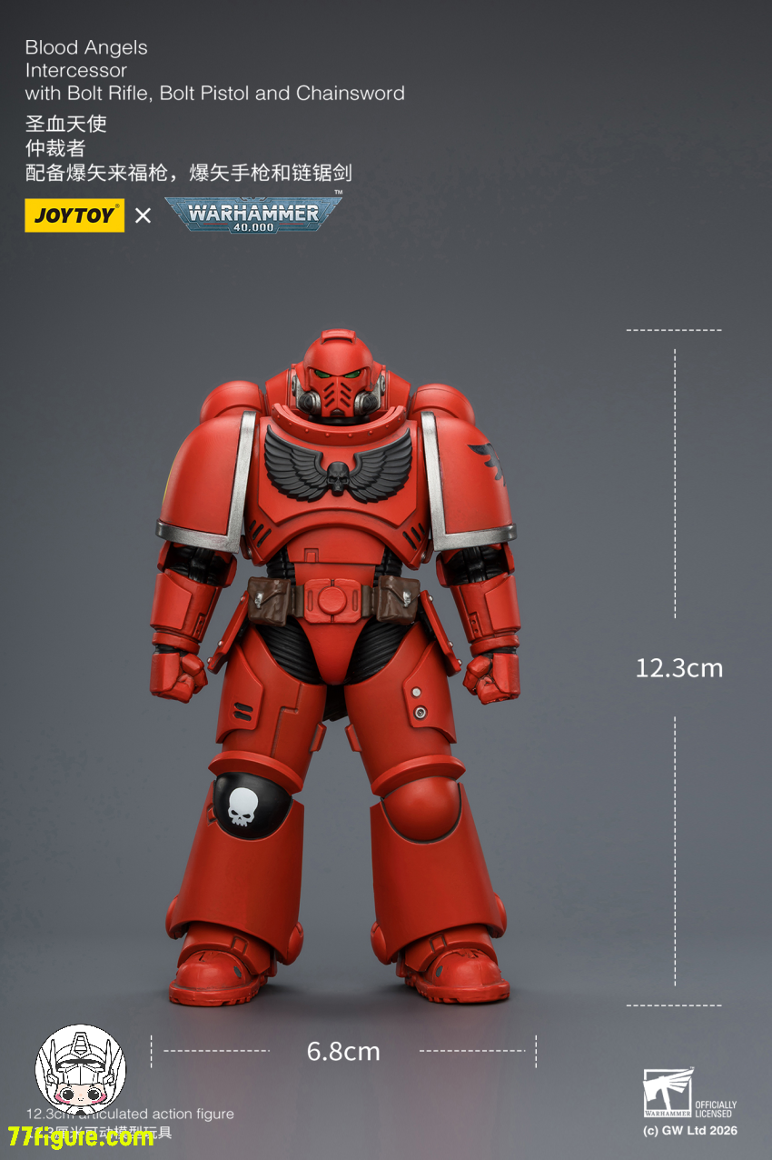 【予約商品】ジョイトイ JoyToy Source 1/18 『ウォーハンマー40K』ブラッド エンジェル インターセッサー ボルトライフル ボルトピストル チェーンソード付き 塗装済み可動フィギュア