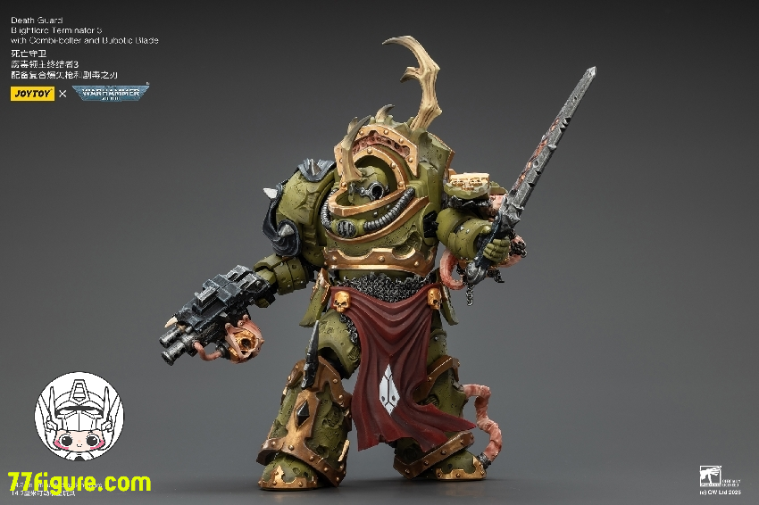 【品切れ】ジョイトイ JoyToy Source 1/18 『ウォーハンマー40K』デスガード ブライトロード ターミネーター3 コンビボルターとブボティックブレード付き 塗装済み可動フィギュア