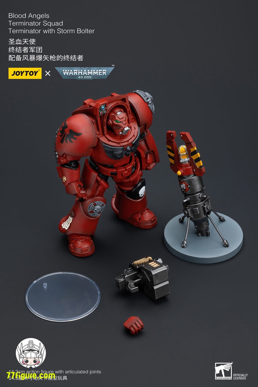 【先行販売】ジョイトイ JoyToy Source 1/18 『ウォーハンマー40K』ブラッド エンジェルズ ターミネーター分隊 ターミネーター ストーム ボルター付き 塗装済み可動フィギユア