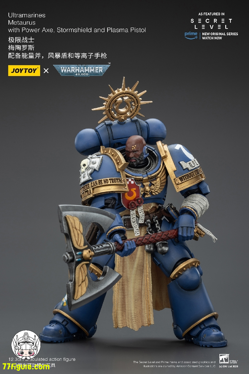 【予約商品】ジョイトイ JoyToy Source 1/18 『ウォーハンマー40K』ウルトラマリーンズ メタウルス パワーアックス ストームシールド プラズマピストル付き 塗装済み可動フィギュア