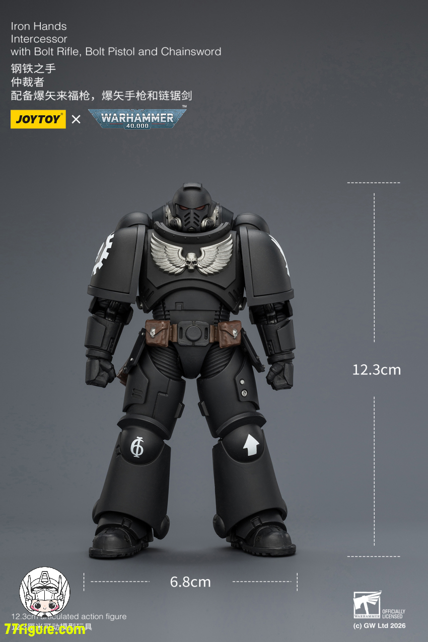【予約商品】ジョイトイ JoyToy Source 1/18 『ウォーハンマー40K』アイアンハンズ インターセッサー ボルトライフル ボルトピストル チェーンソード付き 塗装済み可動フィギュア