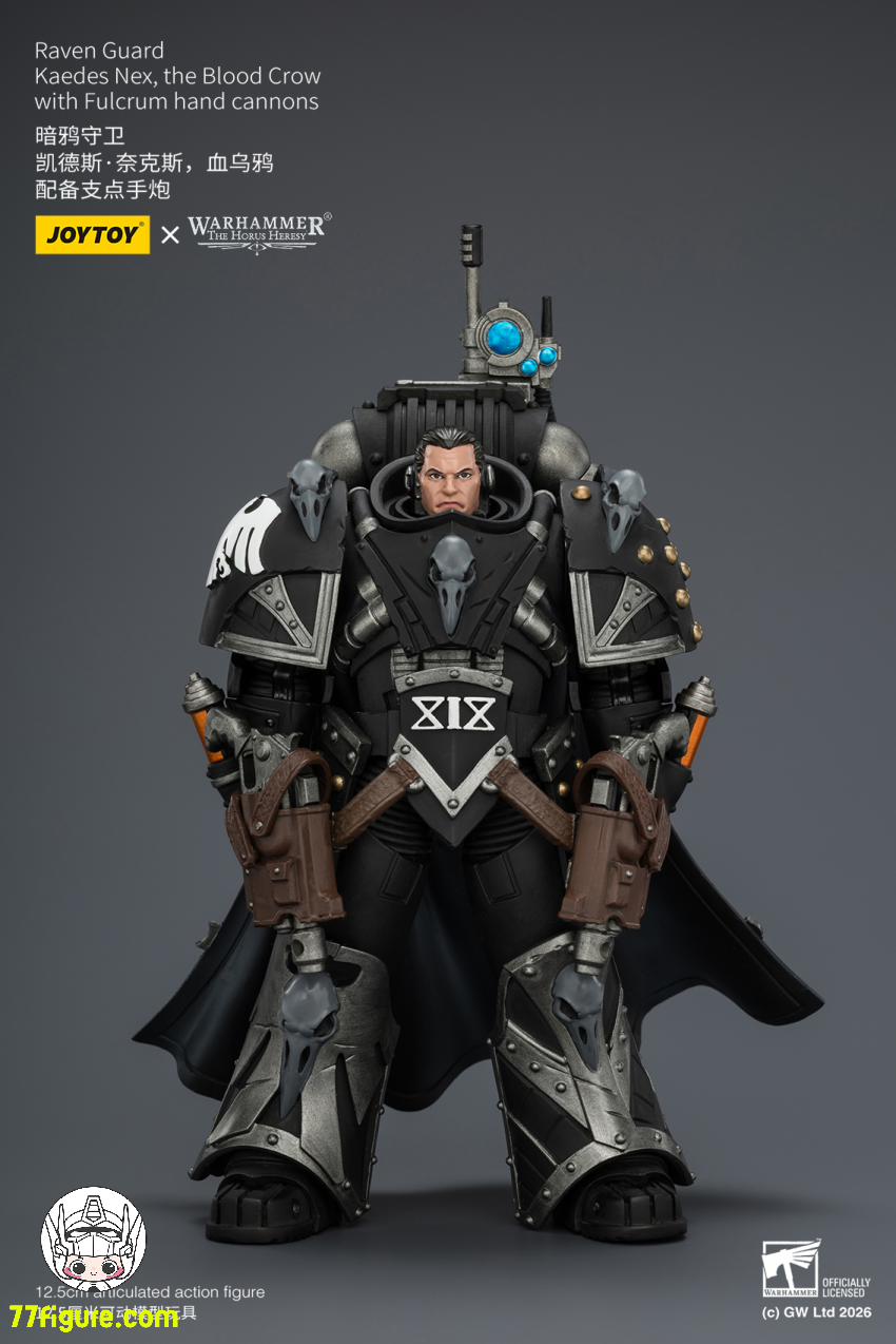 ジョイトイ JoyToy Source 1/18『ウォーハンマー ホルスの異端』レイヴン・ガード カエデス・ネクス、ブラッド・クロウ フルクラム・ハンドキャノン付き 塗装済み可動フィギュア