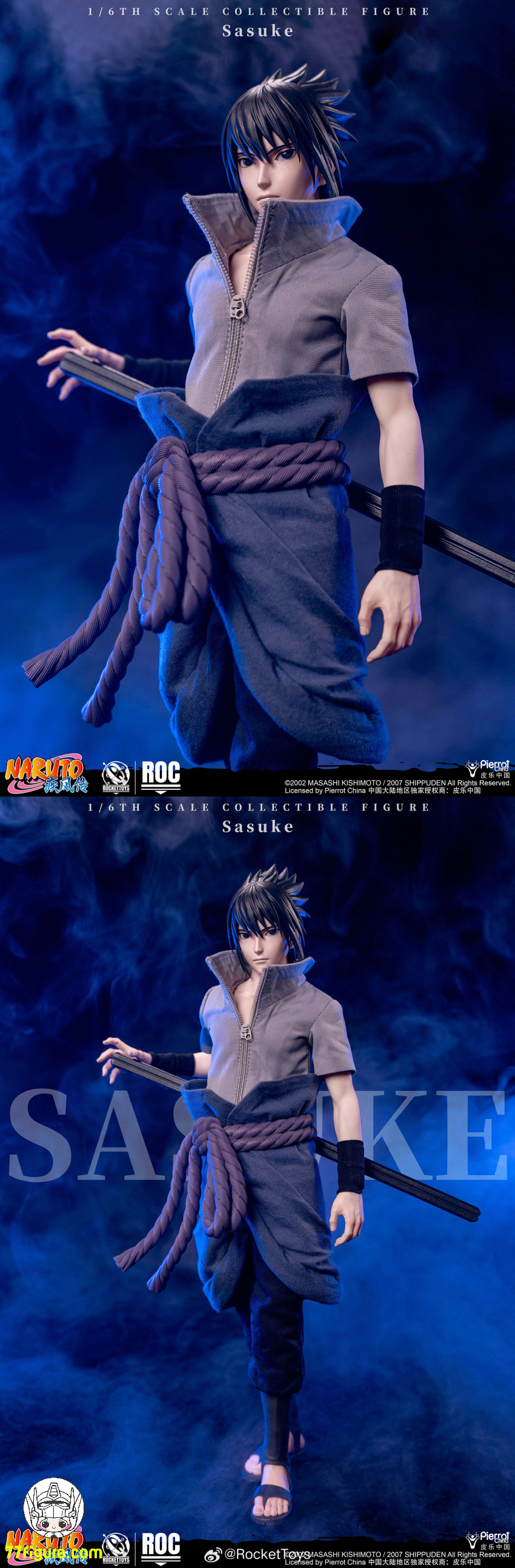 【予約商品】Rocket Toys 1/6 『NARUTO -ナルト-（疾風伝）』うちは サスケ 標準Ver. 塗装済み可動フィギュア