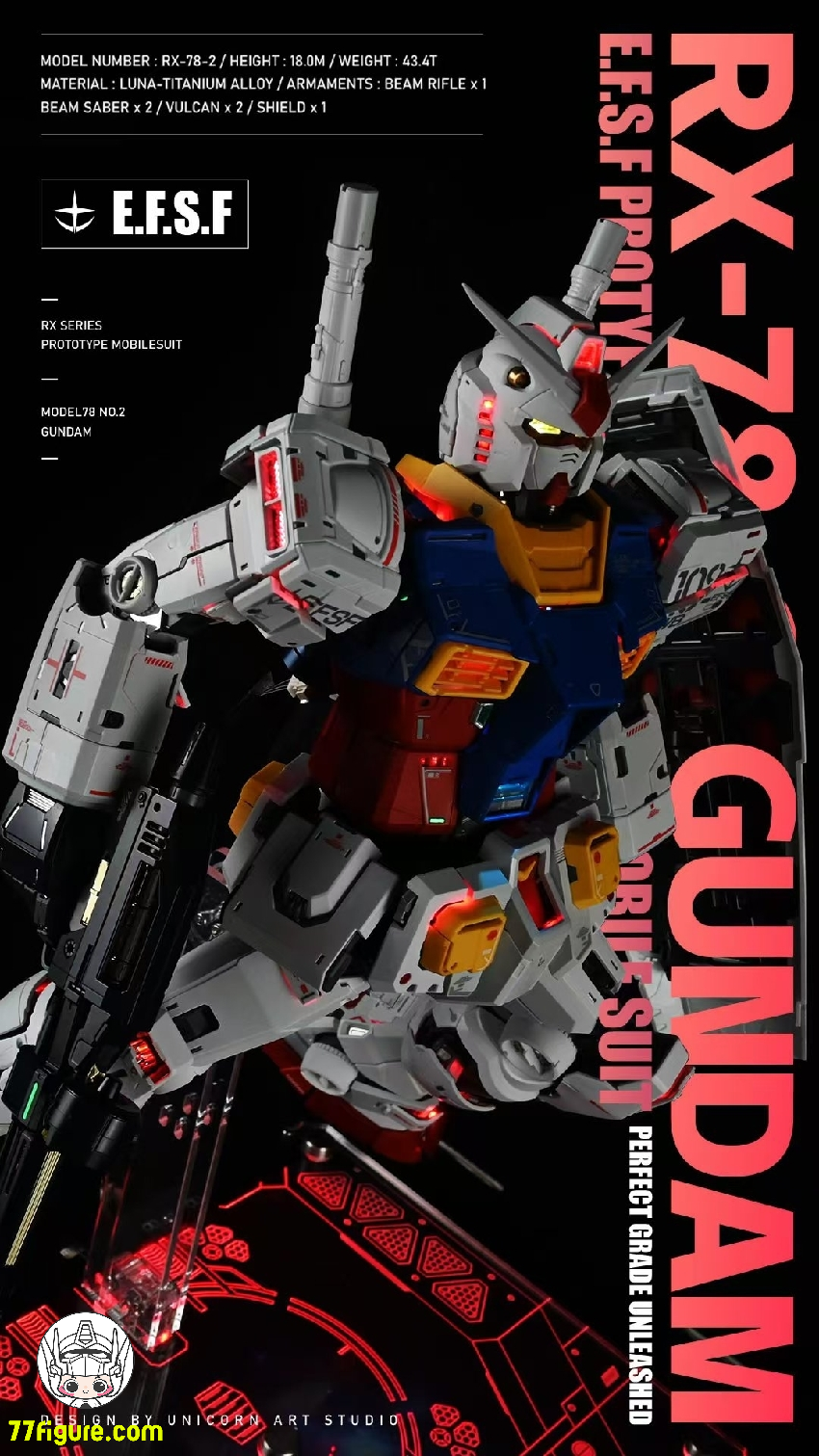 【先行販売】Unicorn Art 1/60 PG UNLEASHED RX-78-2 ガンダム用 LEDユニット デラックス版