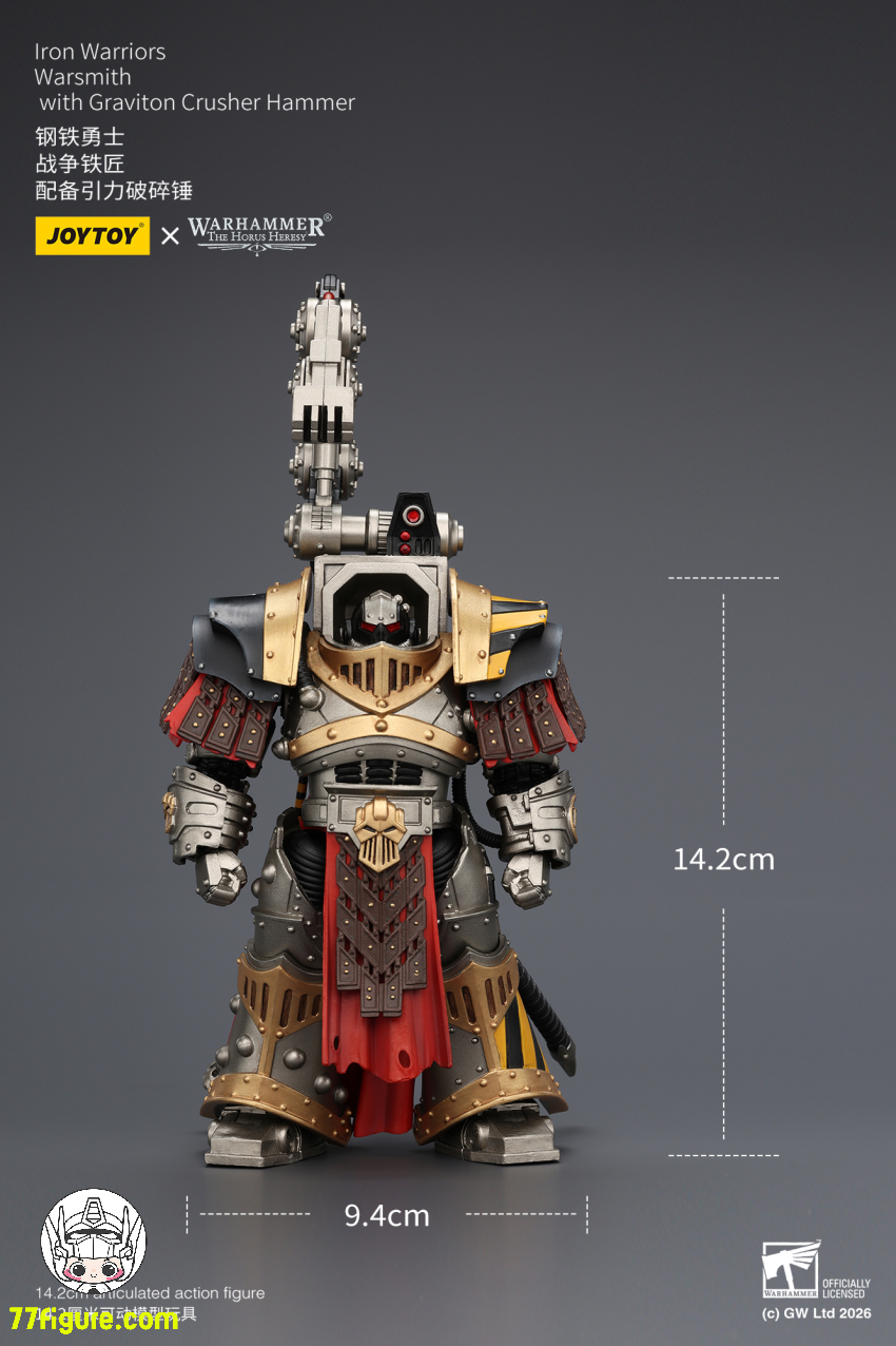 【予約商品】ジョイトイ JoyToy Source 1/18『ウォーハンマー ホルスの異端』アイアン ウォリアーズ ウォースミス グラビトンクラッシャーハンマー付き 塗装済み可動フィギュア