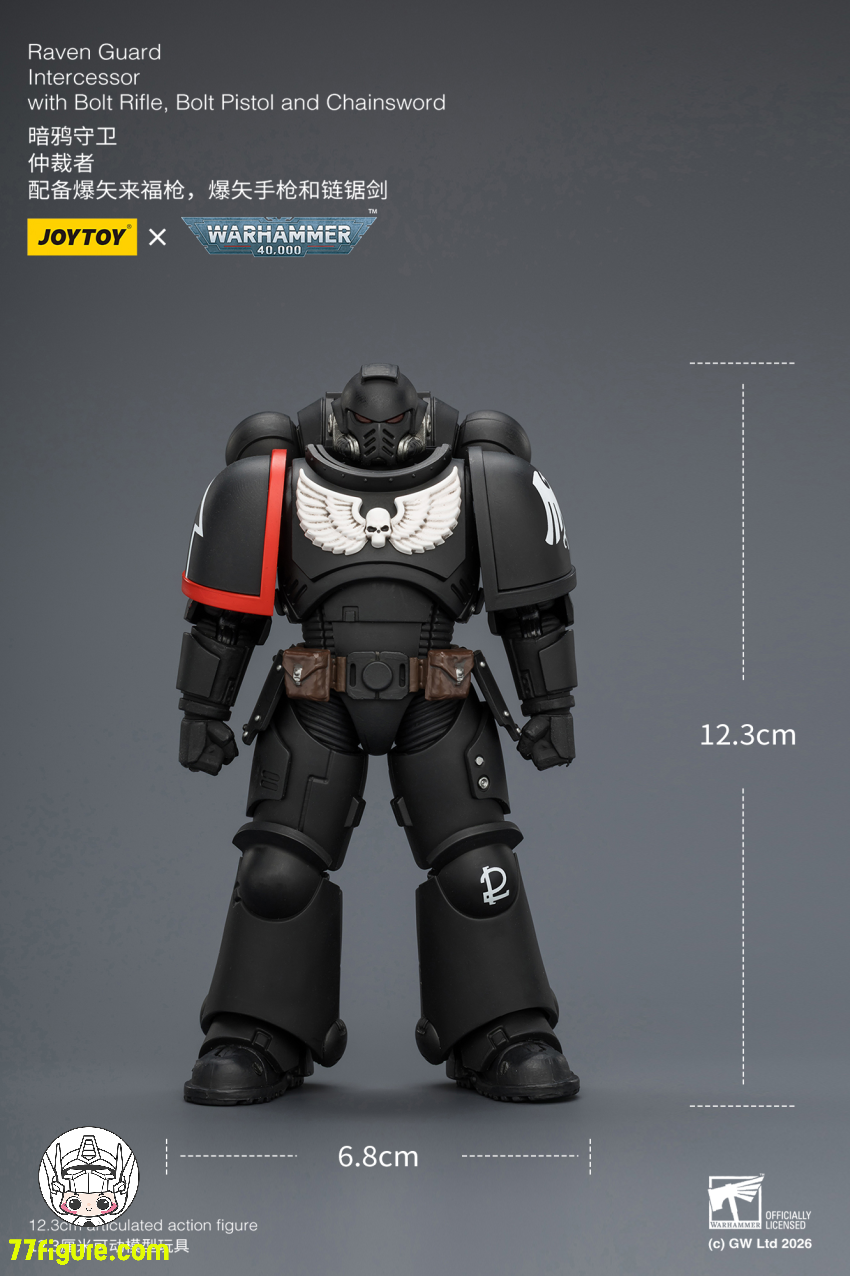 【予約商品】ジョイトイ JoyToy Source 1/18 『ウォーハンマー40K』レイヴンガード インターセッサー ボルトライフル ボルトピストル チェーンソード付き 塗装済み可動フィギュア