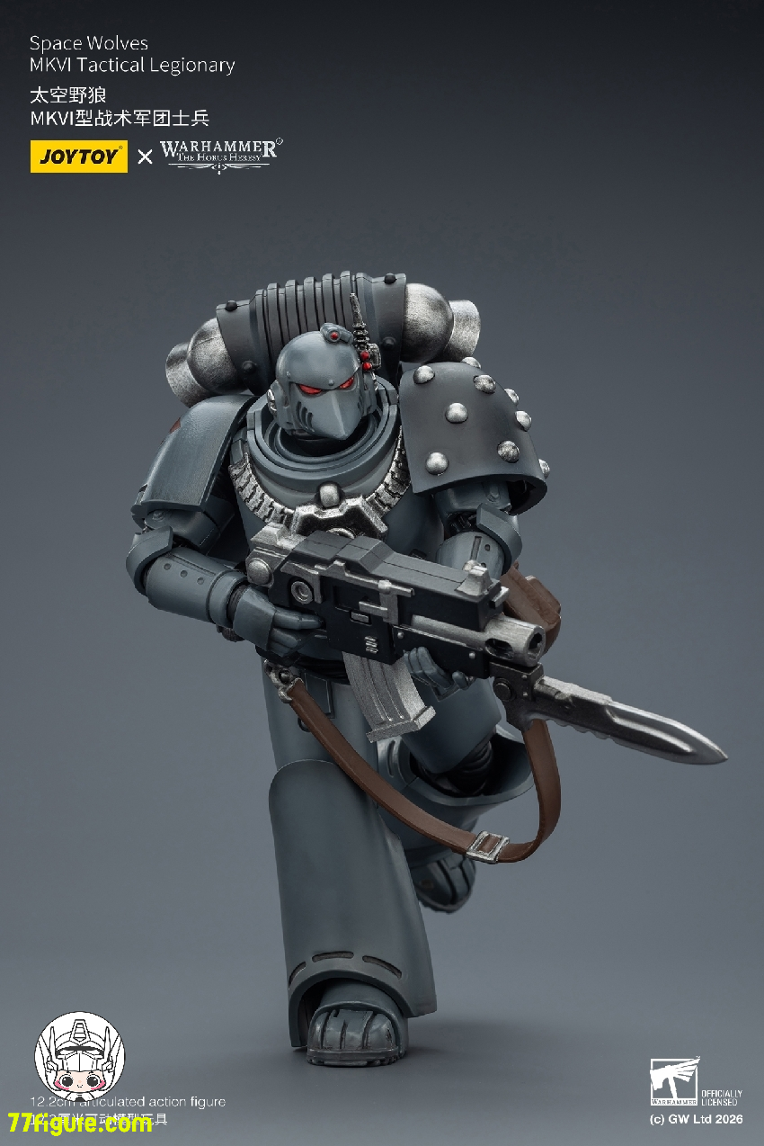 【品切れ】ジョイトイ JoyToy Source 1/18 『ウォーハンマー ホルスの異端』スペース ウルブズ MKVI タクティカル レジオナリー 塗装済み可動フィギュア