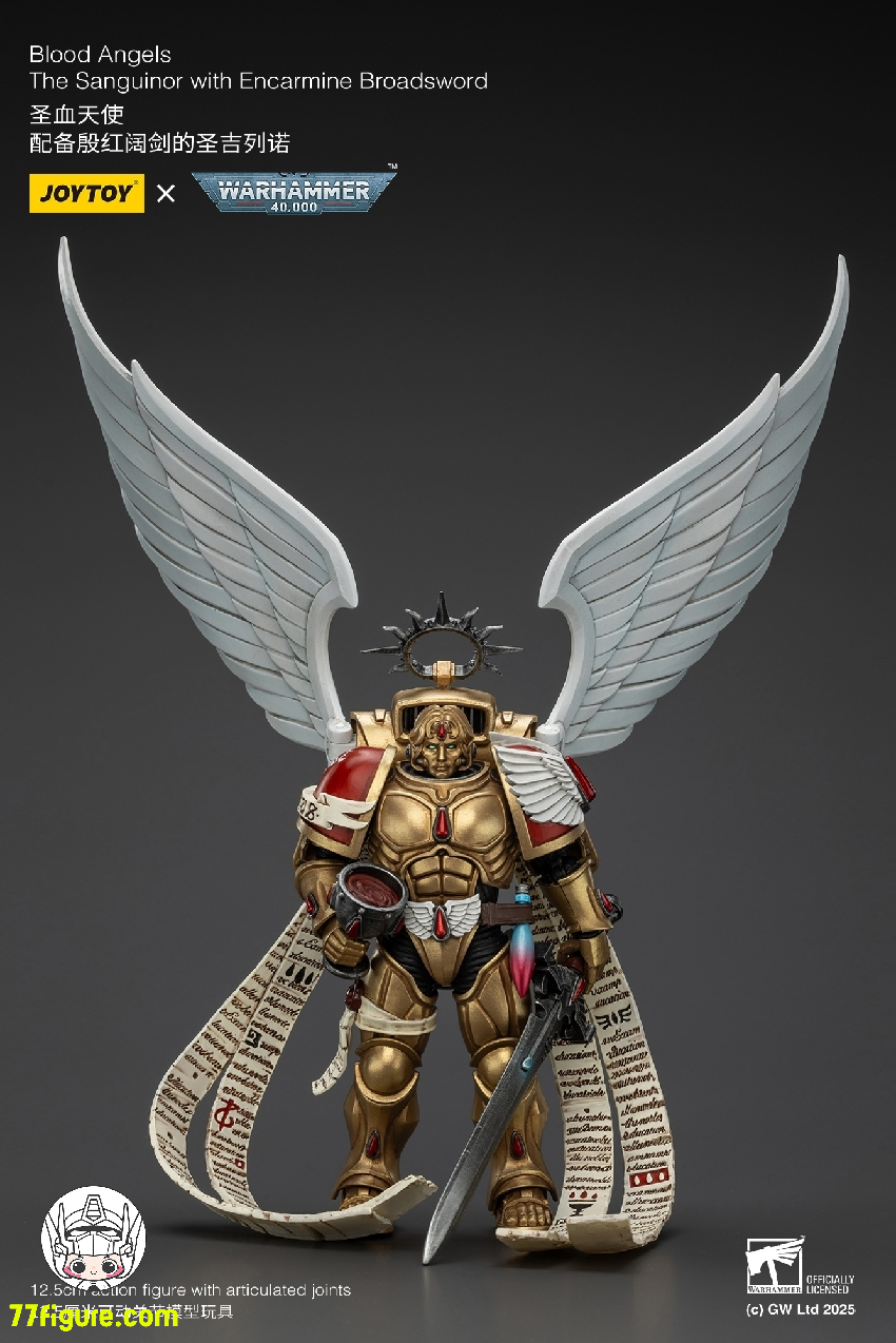 【予約商品】ジョイトイ JoyToy Source 1/18 『ウォーハンマー40K』ブラッド エンジェル サンギノール エンカーミン ブロードソード付き 塗装済み可動フィギュア