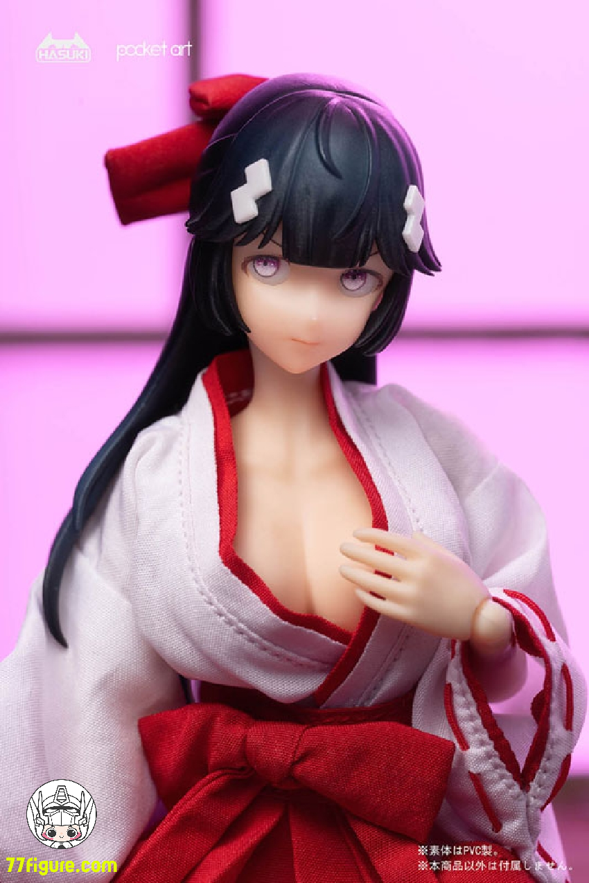HASUKI 1/12 PA005 「Pocket Art」退魔巫女 ツバキ 塗装済み可動 HASUKI 1/12 PA005 「Pocket Art」退魔巫女 ツバキ 塗装済み可動