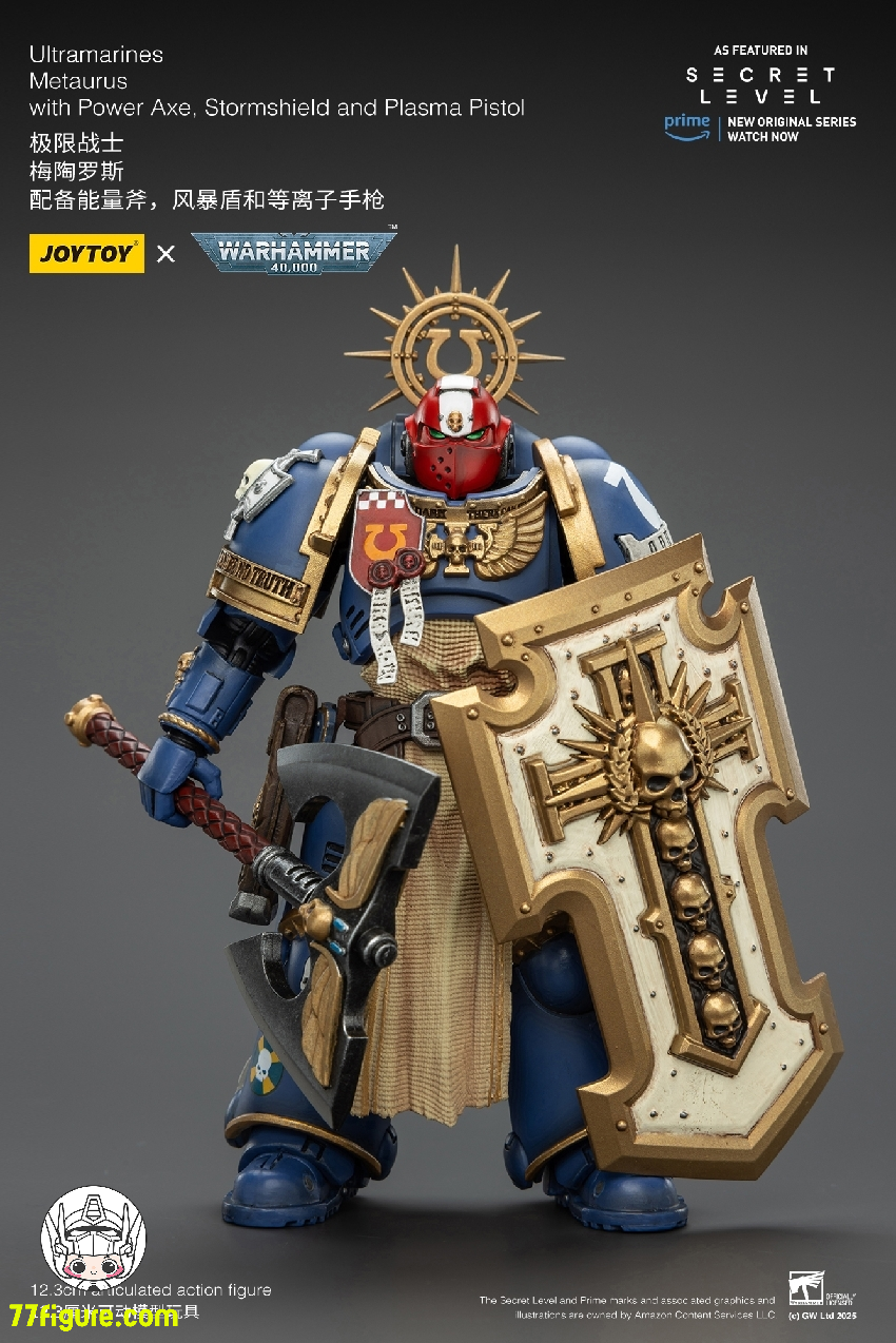 【予約商品】ジョイトイ JoyToy Source 1/18 『ウォーハンマー40K』ウルトラマリーンズ メタウルス パワーアックス ストームシールド プラズマピストル付き 塗装済み可動フィギュア