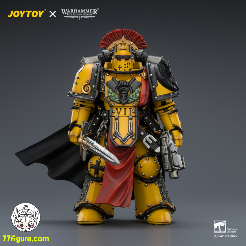 ジョイトイ JoyToy Source 1/18『ウォーハンマー ホルスの異端』インペリアル・フィスト レギオン・プラエトール Mk IIIアーマー パワーソード＆ボルトピストル 塗装済み可動フィギュア