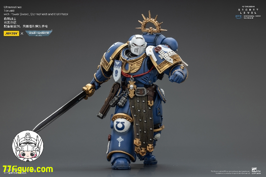 【予約商品】ジョイトイ JoyToy Source 1/18 『ウォーハンマー40K』ウルトラマリーンズ トルヴァルド パワーソード ストームシールドとボルトピストル付き 塗装済み可動フィギュア