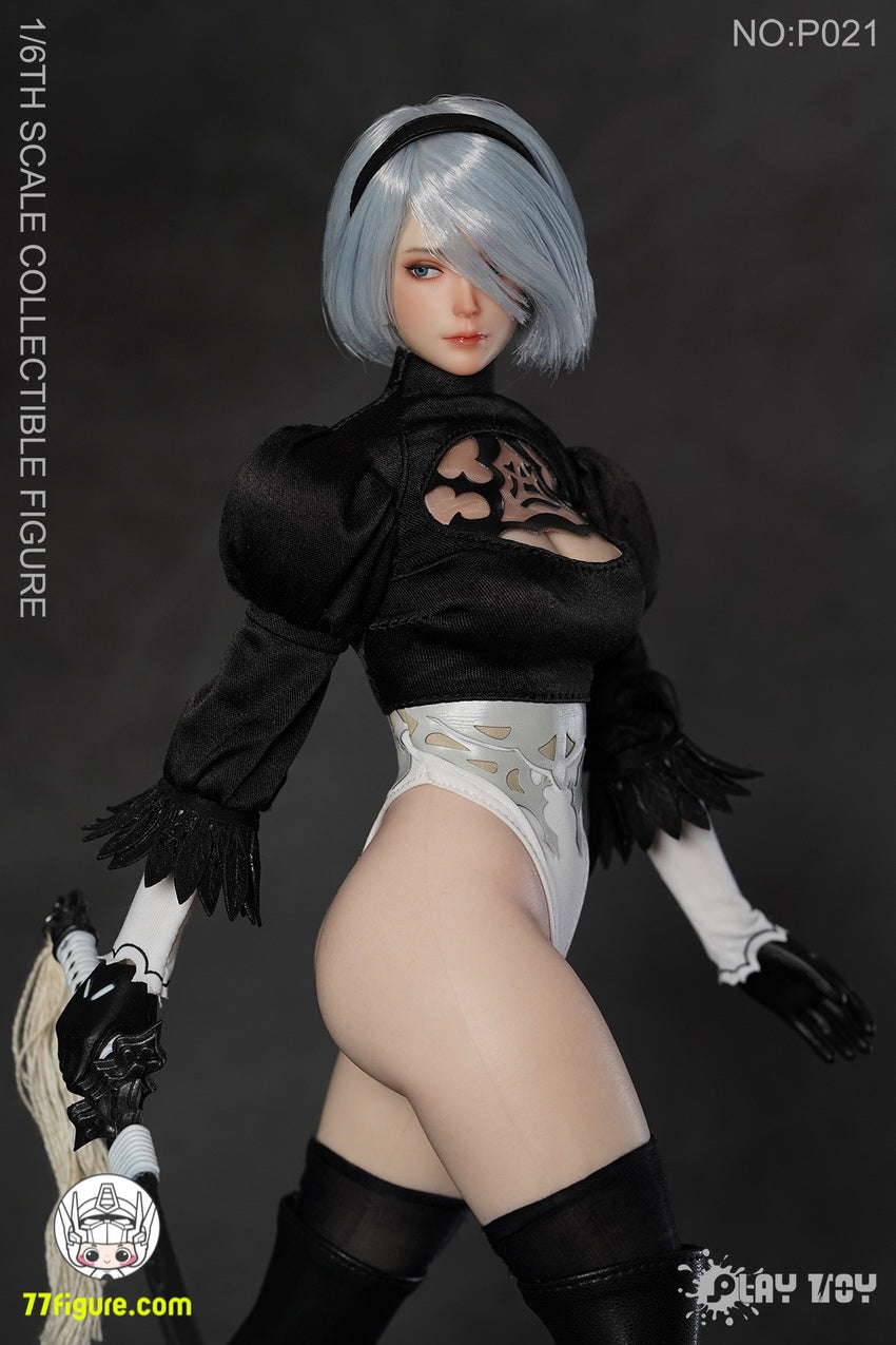 【先行販売】Play Toy プレイトイ 1/6 P021 セクシー 人型ロボット2B 塗装済み可動フィギュア