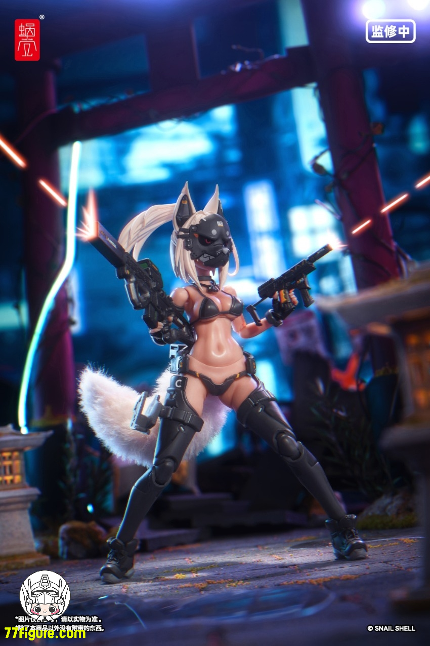 【先行販売】蝸之殻(スネイルシェル)  1/12 タクティカル マスク 水着 キツネ娘 塗装済み可動フィギュア