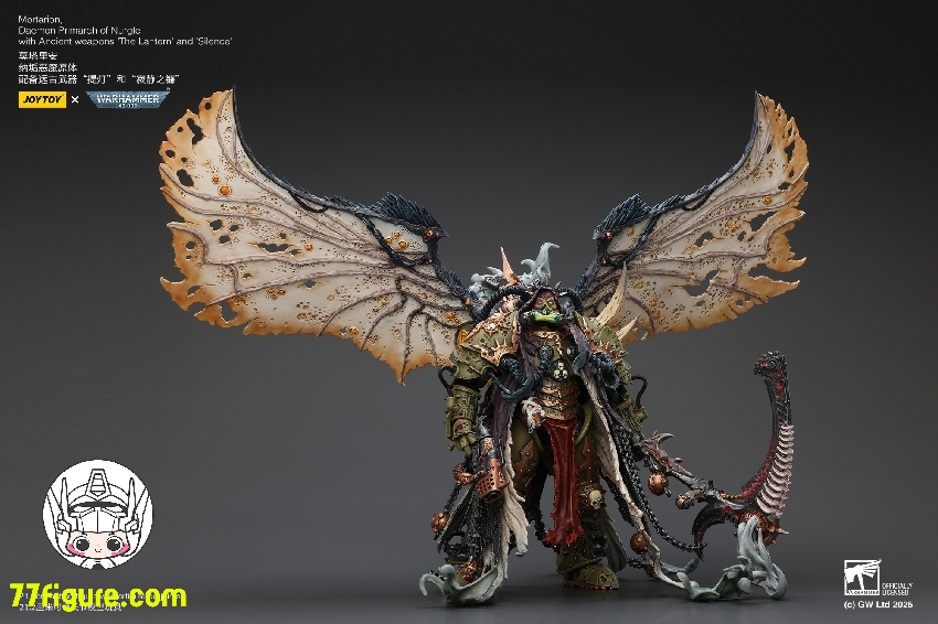 【予約商品】ジョイトイ JoyToy Source 1/18 『ウォーハンマー40K』モータリオン ナーグルのデーモン・プライマーク 古代の武器「ランタン」と「サイレンス」付き 塗装済み可動フィギュア