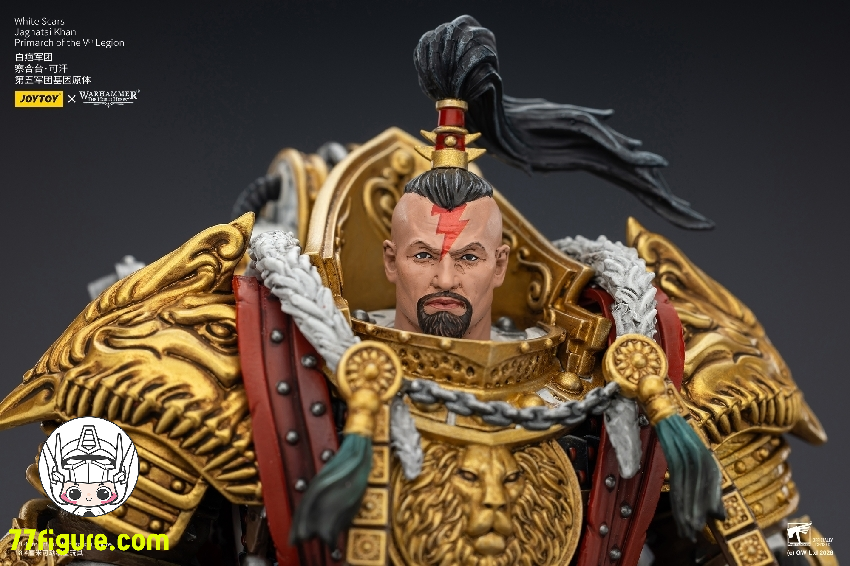 【品切れ】ジョイトイ JoyToy Source 1/18 『ウォーハンマー ホルスの異端』ホワイト スカーズ ジャガタイ カーン 第5軍団総主長 塗装済み可動フィギュア