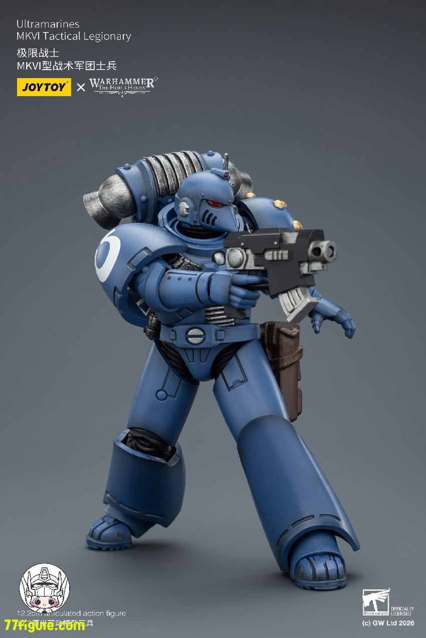 【品切れ】ジョイトイ JoyToy Source 1/18 『ウォーハンマー ホルスの異端』ウルトラマリーンズ MKVI タクティカル レジオナリー 塗装済み可動フィギュア