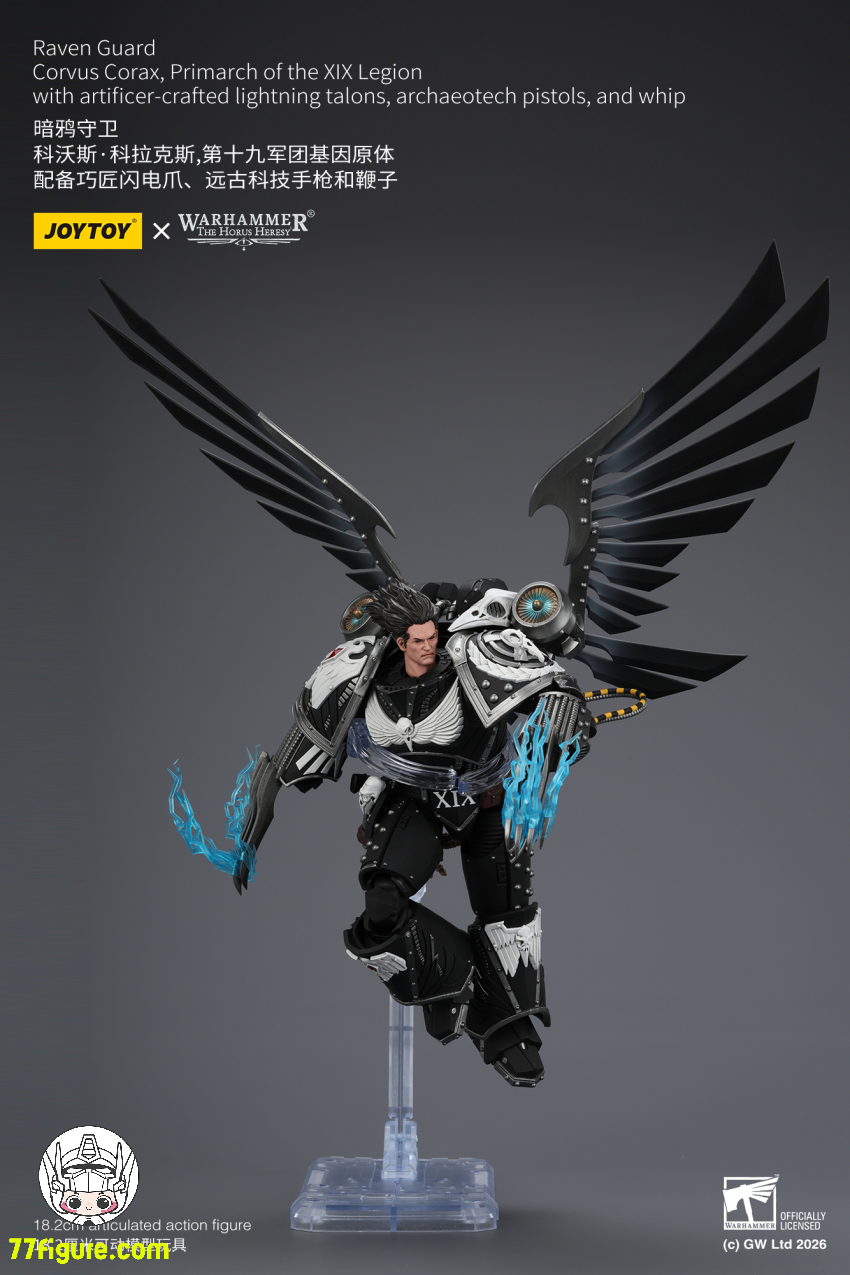 【予約商品】ジョイトイ JoyToy Source 1/18『ウォーハンマー ホルスの異端』レイヴンガード 第19軍団のプライマーク コルヴァス コラックス 塗装済み可動フィギュア