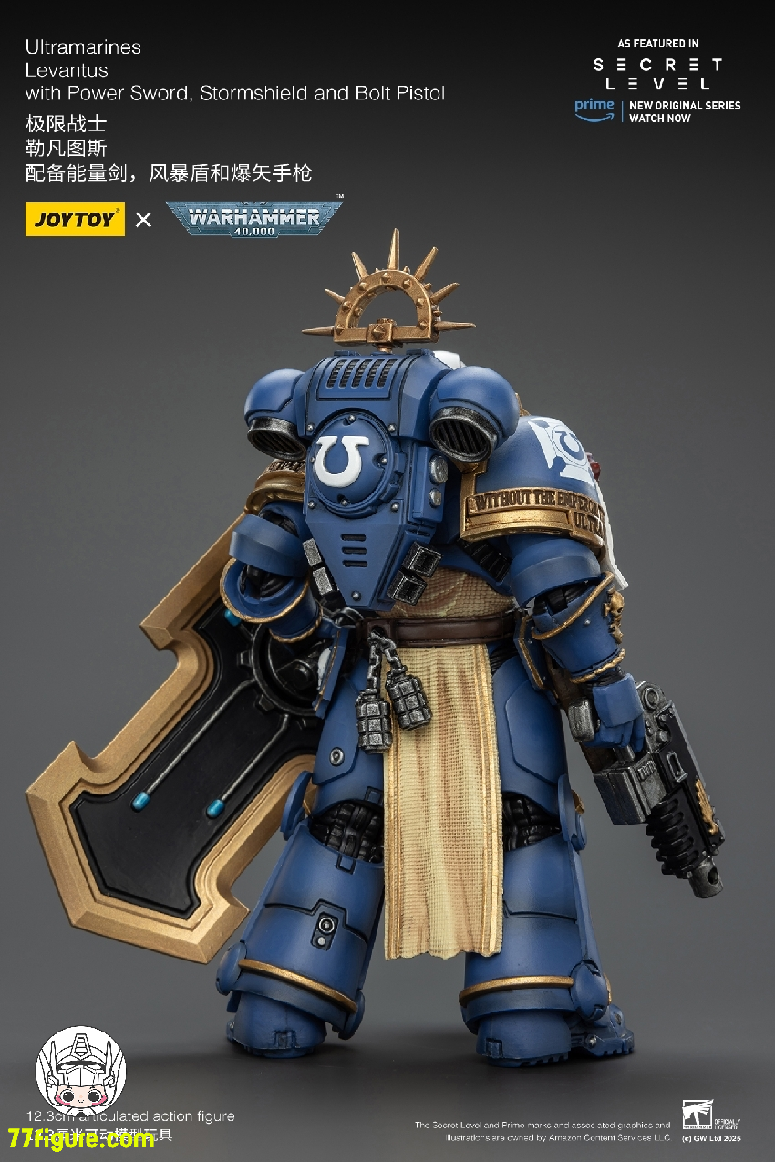 【予約商品】ジョイトイ JoyToy Source 1/18 『ウォーハンマー40K』ウルトラマリーンズ レヴァントゥス パワーソード ストームシールドとボルトピストル付き 塗装済み可動フィギュア