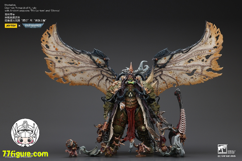 【予約商品】ジョイトイ JoyToy Source 1/18 『ウォーハンマー40K』モータリオン ナーグルのデーモン・プライマーク 古代の武器「ランタン」と「サイレンス」付き 塗装済み可動フィギュア