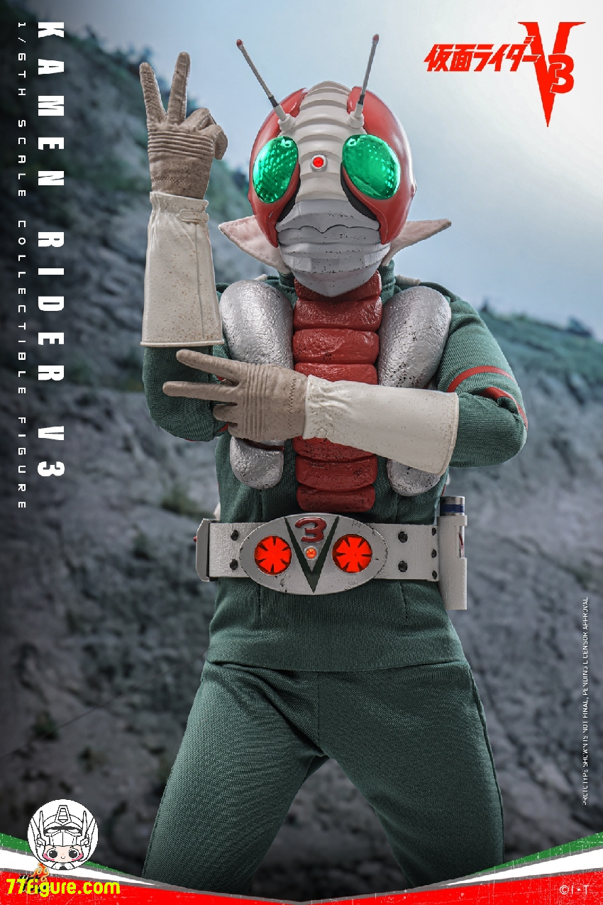 【予約商品】HotToys 1/6 TMS162 仮面ライダーV3 風見志郎 双頭造形Ver. 塗装済み可動フィギュア