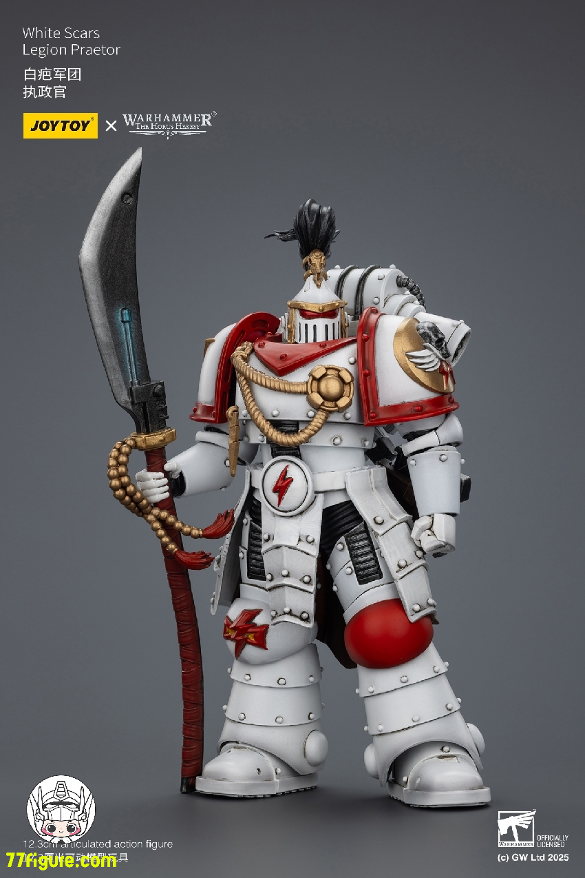 【品切れ】ジョイトイ JoyToy Source 1/18 『ウォーハンマー ホルスの異端』ホワイト スカーズ レギオン プラエトル 塗装済み可動フィギュア