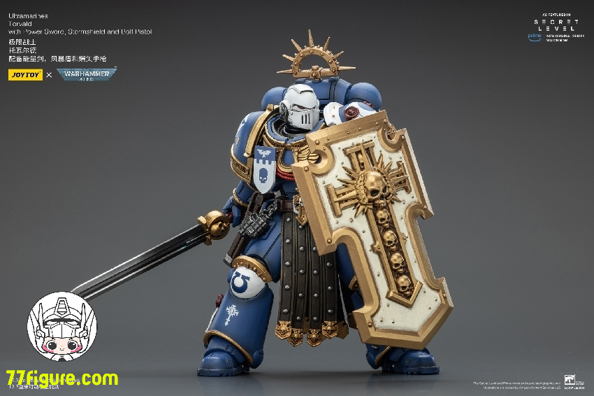 【予約商品】ジョイトイ JoyToy Source 1/18 『ウォーハンマー40K』ウルトラマリーンズ トルヴァルド パワーソード ストームシールドとボルトピストル付き 塗装済み可動フィギュア