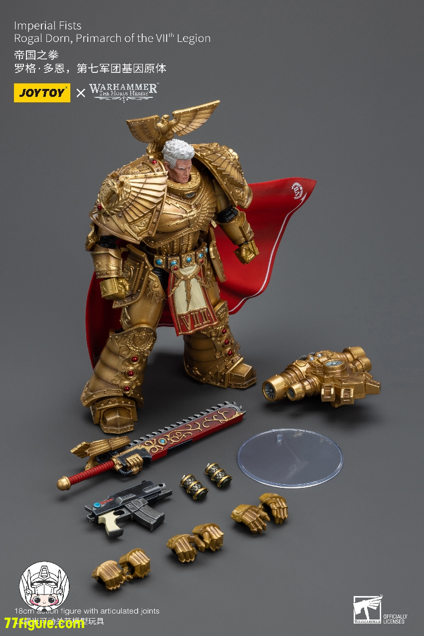 JOYTOY 1/18 『ウォーハンマー40K：ホルスの大逆』インペリアルフィスト 総主長 ローガル・ドルン - 77figure.com