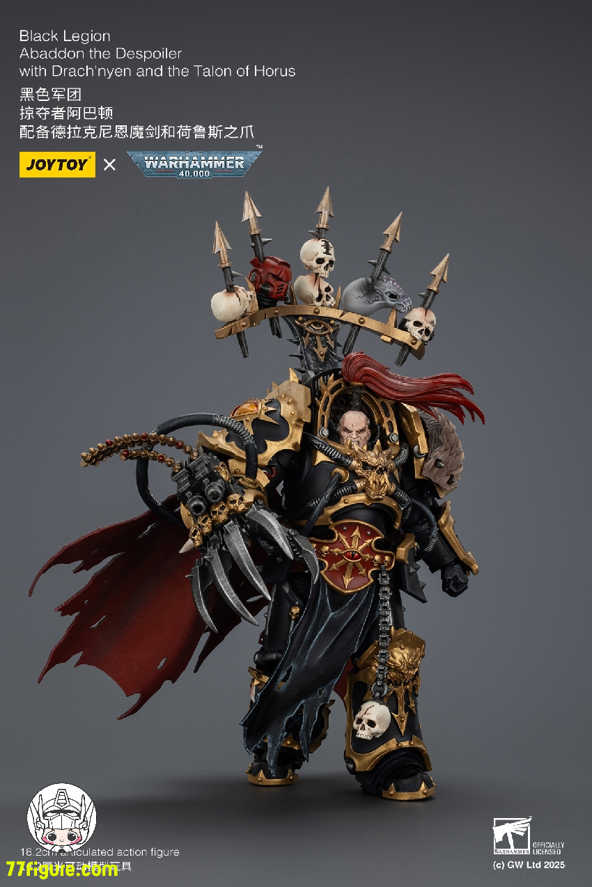 【予約商品】ジョイトイ JoyToy Source 1/18 『ウォーハンマー40K』ブラック・レギオン アバドン・ザ・デスポイラー ドラクニエンとホルスの爪付き 塗装済み可動フィギュア