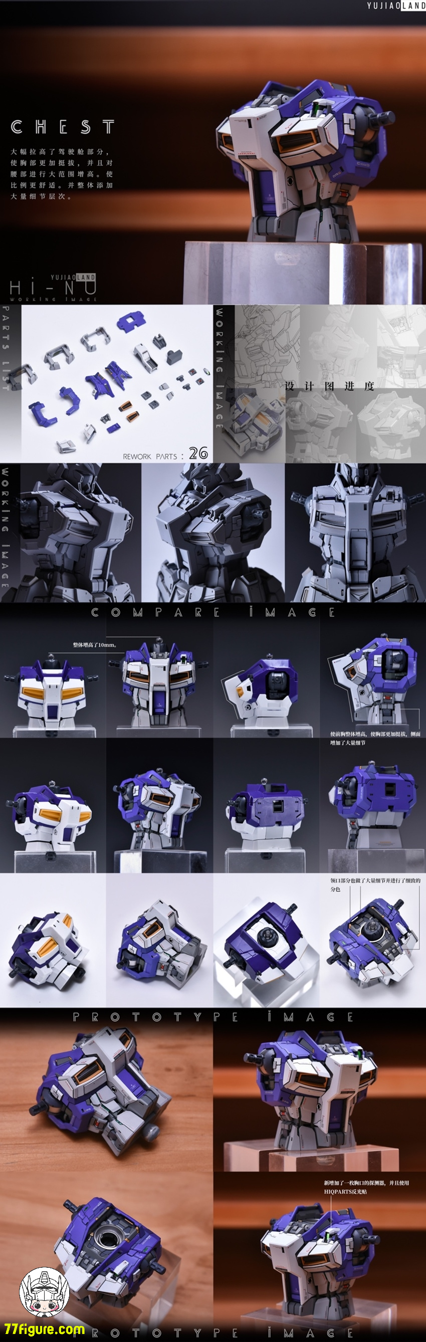 YuJiao Land 1/100 RX-93-v2 Hi-νガンダム用 アップグレード ガレージキット