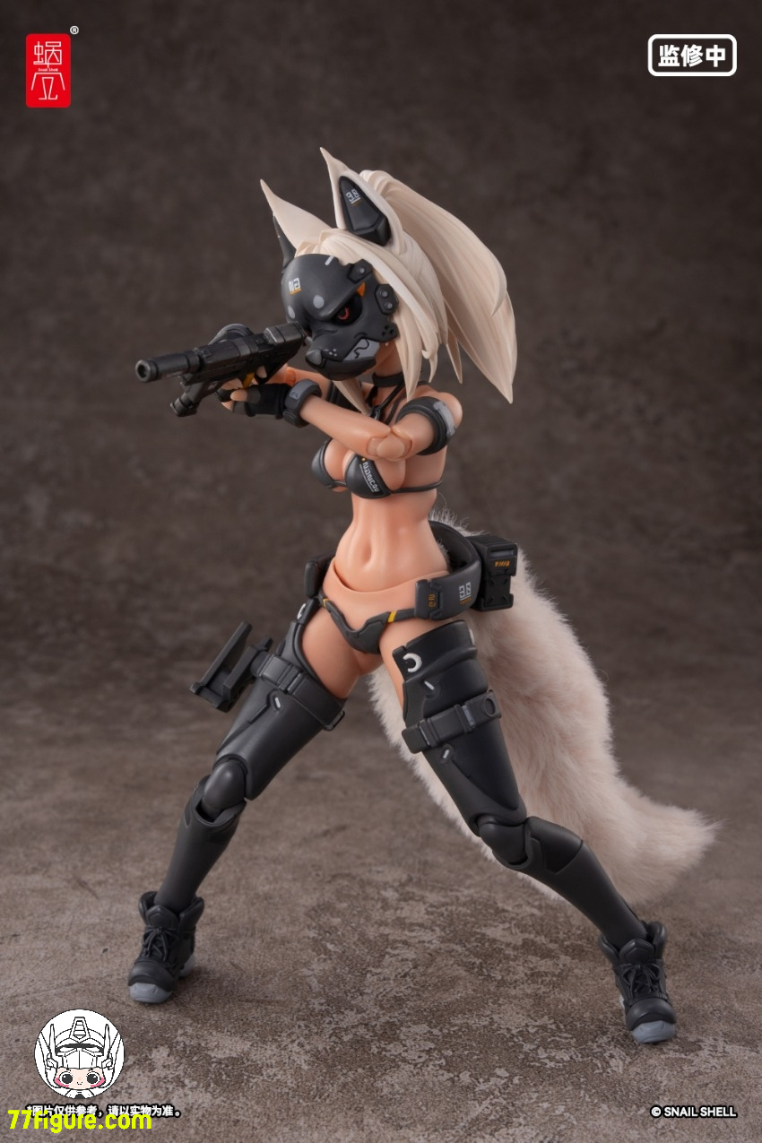 スネイルシェル　フィギュアセット 蝸之殻(スネイルシェル) 1/12 タクティカル マスク 水着 キツネ娘 塗装