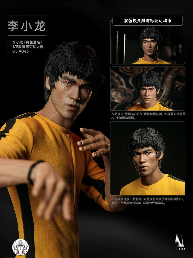 【予約商品】INART 1/6 Gy A043 ブルース・リー イエロースーツ ダブルヘッドスカルプトVer. 塗装済み可動フィギュア