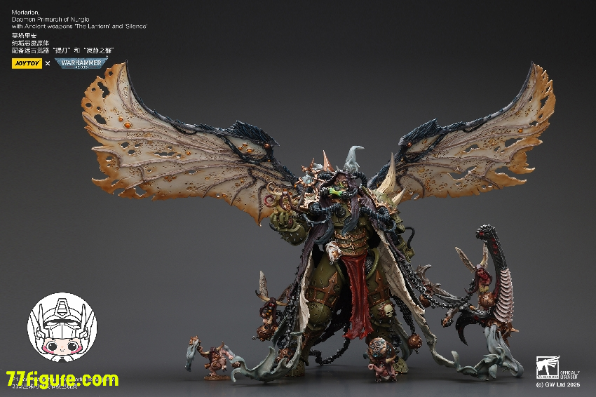 【予約商品】ジョイトイ JoyToy Source 1/18 『ウォーハンマー40K』モータリオン ナーグルのデーモン・プライマーク 古代の武器「ランタン」と「サイレンス」付き 塗装済み可動フィギュア