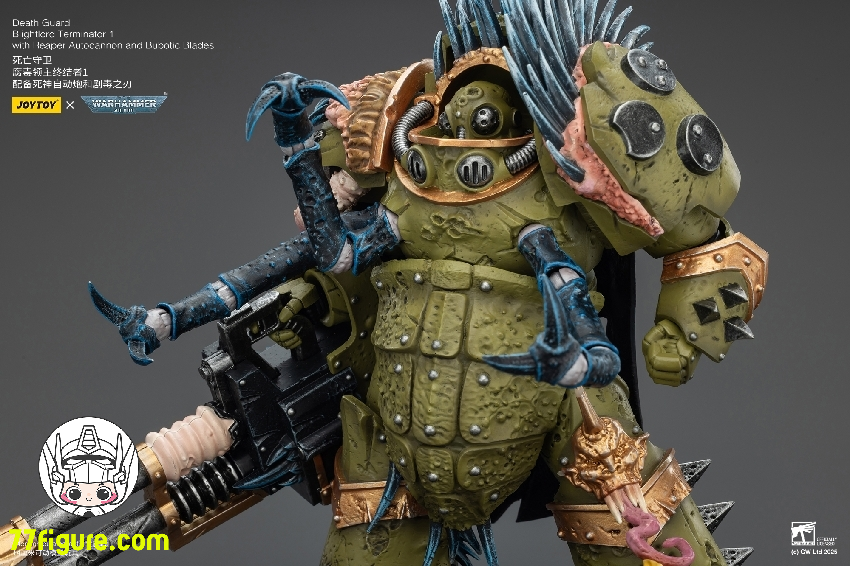 【品切れ】ジョイトイ JoyToy Source 1/18 『ウォーハンマー40K』デスガード ブライトロード ターミネーター1 リーパーオートキャノンとブボティックブレード付き 塗装済み可動フィギュア