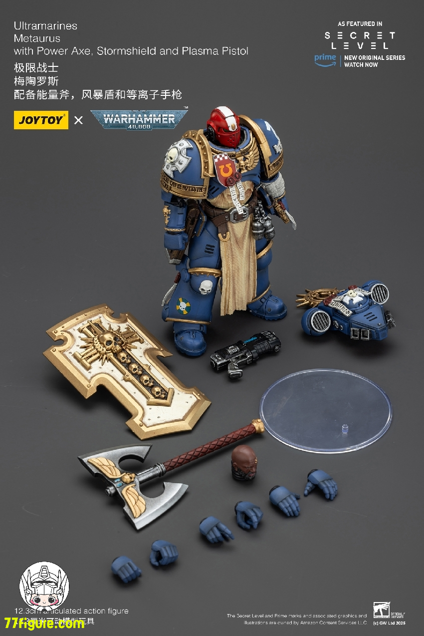 【予約商品】ジョイトイ JoyToy Source 1/18 『ウォーハンマー40K』ウルトラマリーンズ メタウルス パワーアックス ストームシールド プラズマピストル付き 塗装済み可動フィギュア