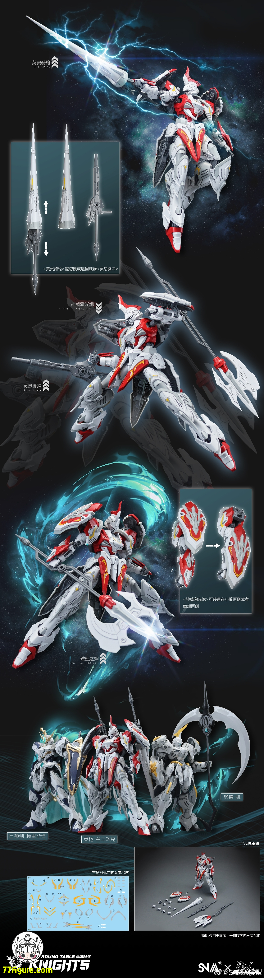 SNAA Model 1/144 SC-008「円卓の騎士」ソウルスピア・ラモラック （Lamorak）プラモデル