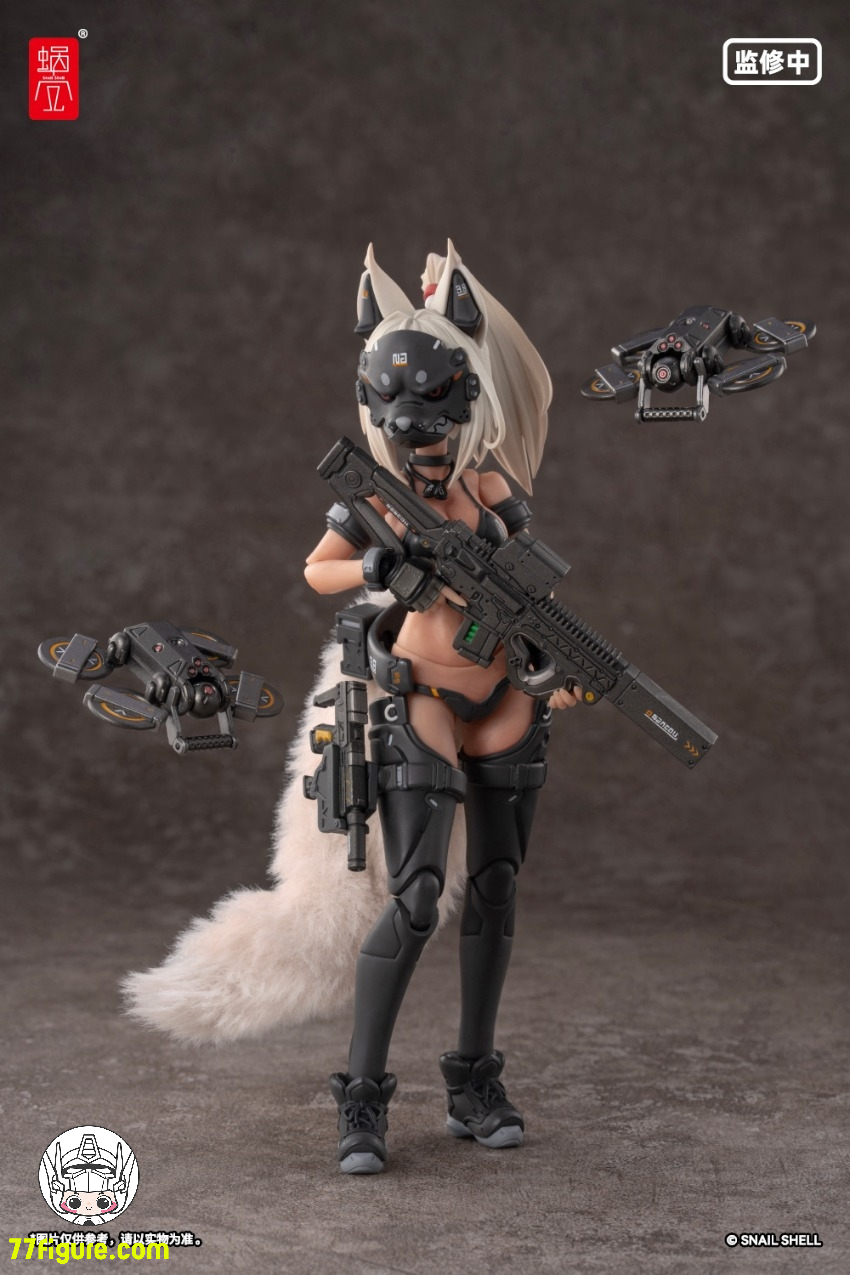 【先行販売】蝸之殻(スネイルシェル)  1/12 タクティカル マスク 水着 キツネ娘 塗装済み可動フィギュア